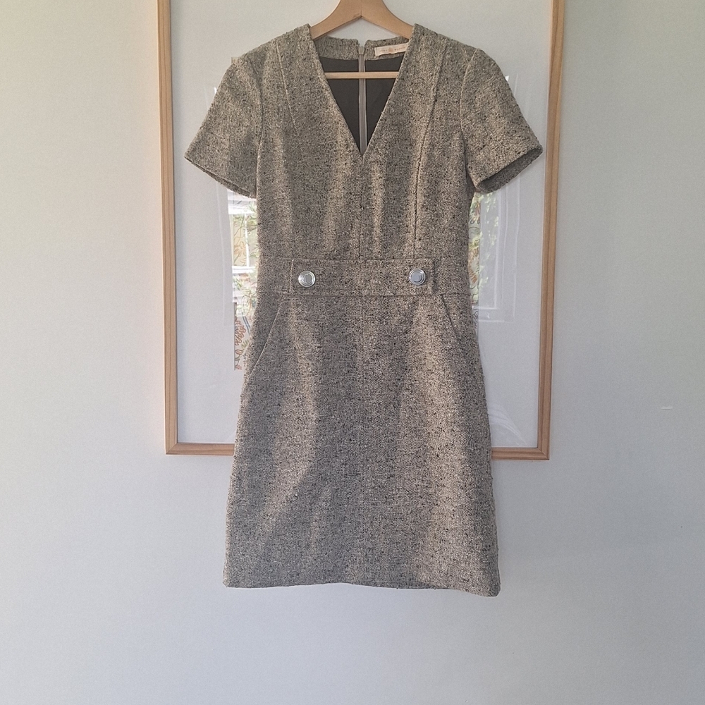 Tory Burch Priscilla Short-Sleeve Tweed Dress